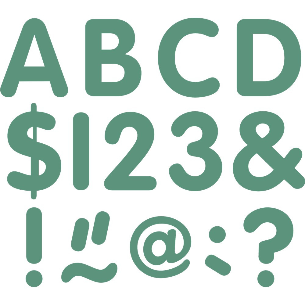 Eucalyptus Green 2 Classic Letters Uppercase Pack - TCR9212 | Teacher Created Resources | Deco: Letters 2" Classic Uppercase Pack"