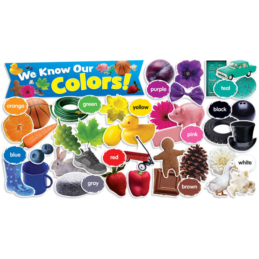 TF-8090 - Colors In Photos Mini Bulletin Board Set in Classroom Theme