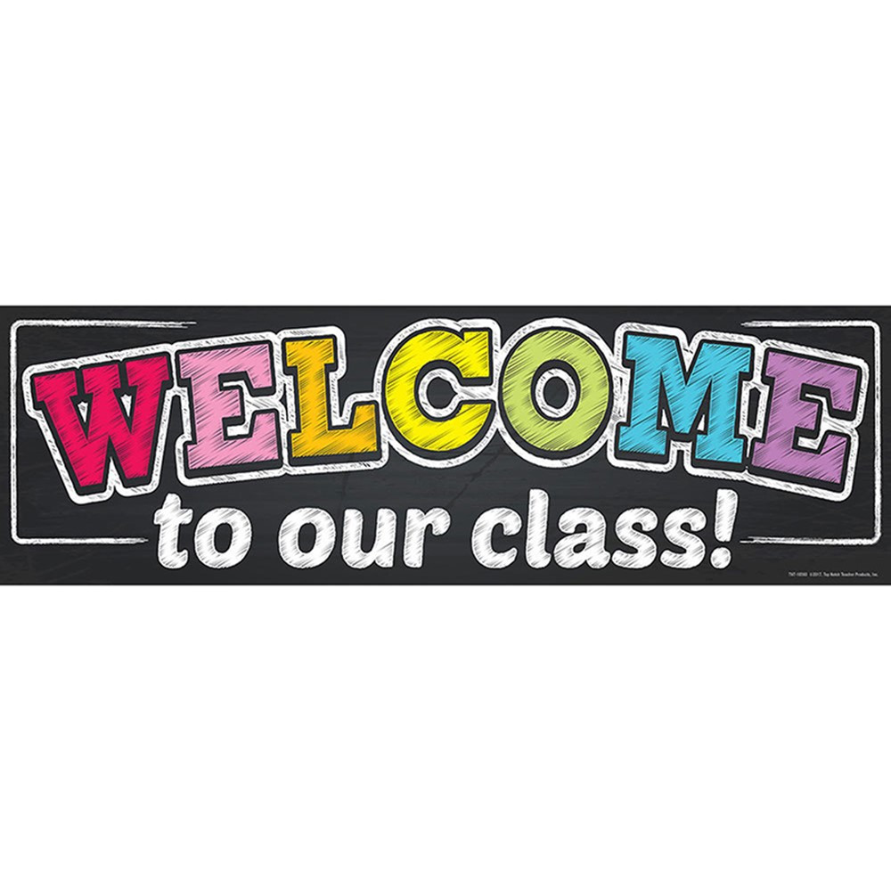 TOP10593 - Magnetic Welcome Banner Neon Chalk in Banners