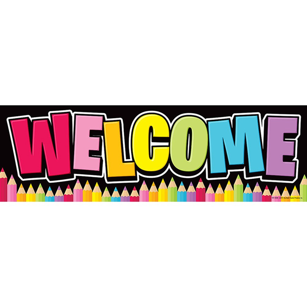 TOP10595 - Magnetic Welcome Banner Neon Black in Banners