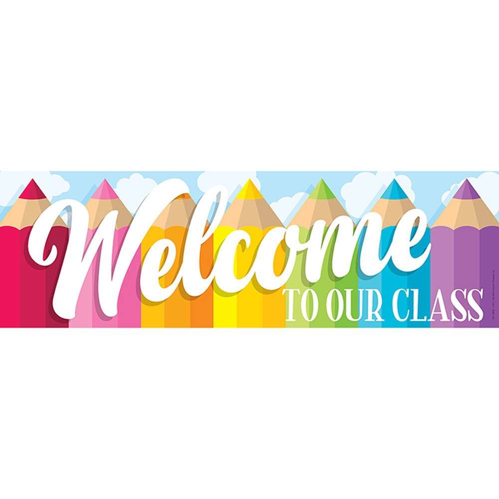 TOP10596 - Magnetic Welcome Banner Colored Pencils in Banners