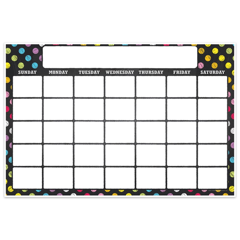 Magnetic Write & Wipe Calendar Neon Chalk, 12 x 18" - TOP10604 | Top Notch Teacher Products | Calendars"