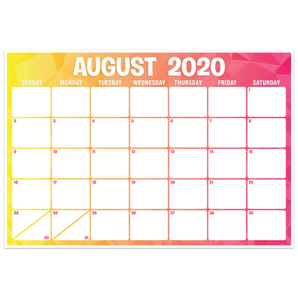 Geo Abstract Desk Academic Calendar, August-July, 13 x 19" - TOP3008 | Top Notch Teacher Products | Calendars"