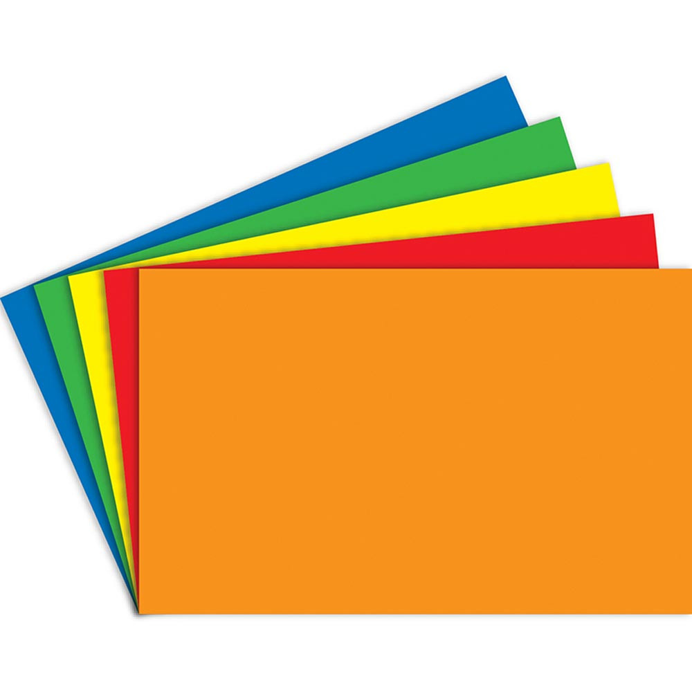 TOP3664 - Index Cards Blank 100Ct 5X8 Primary Assorted in Index Cards