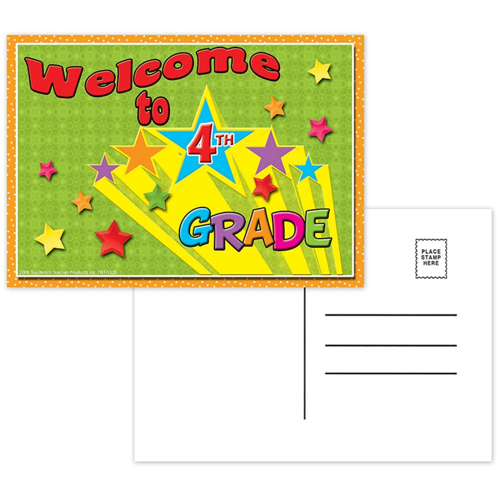 TOP5120 - Postcards Welcome To 4Th Grade in Postcards & Pads