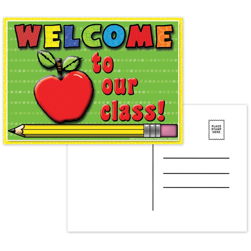 TOP5122 - Welcome To Our Class Postcards 30Pk in Postcards & Pads