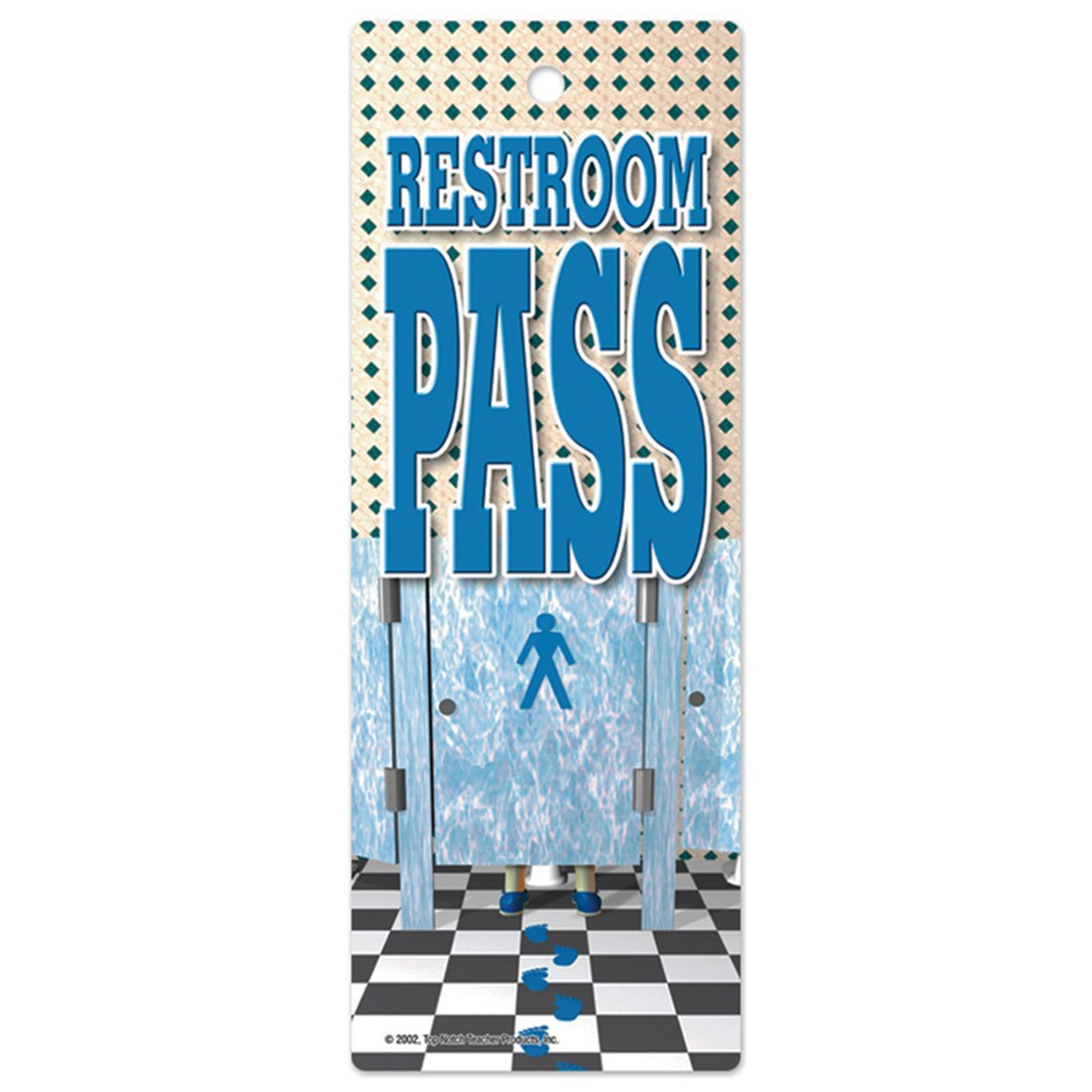 TOP5358 - Boy Restroom Pass in Hall Passes