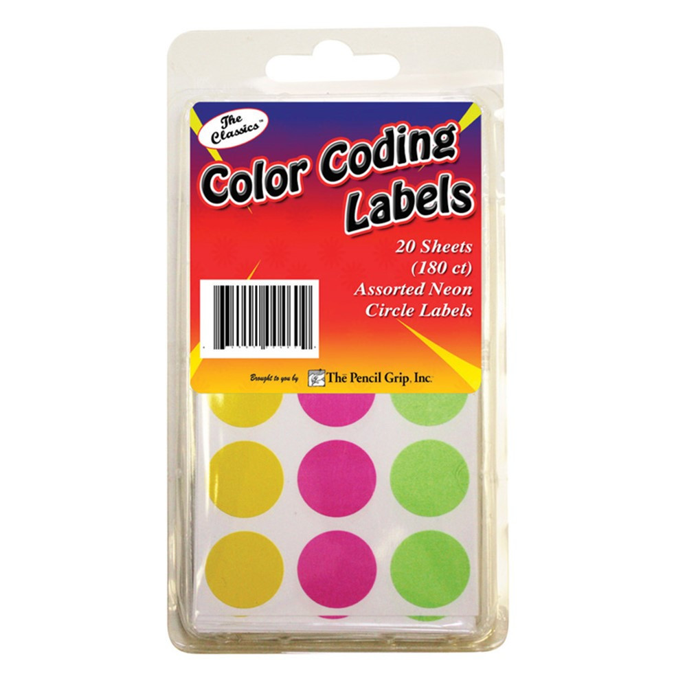 TPG460 - Neon Circle Labels in Mailroom