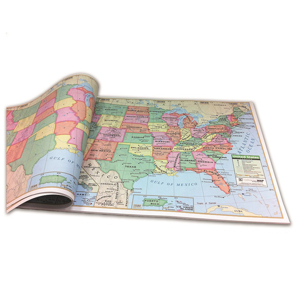 UNI16308 - United States Study Pads in Maps & Map Skills