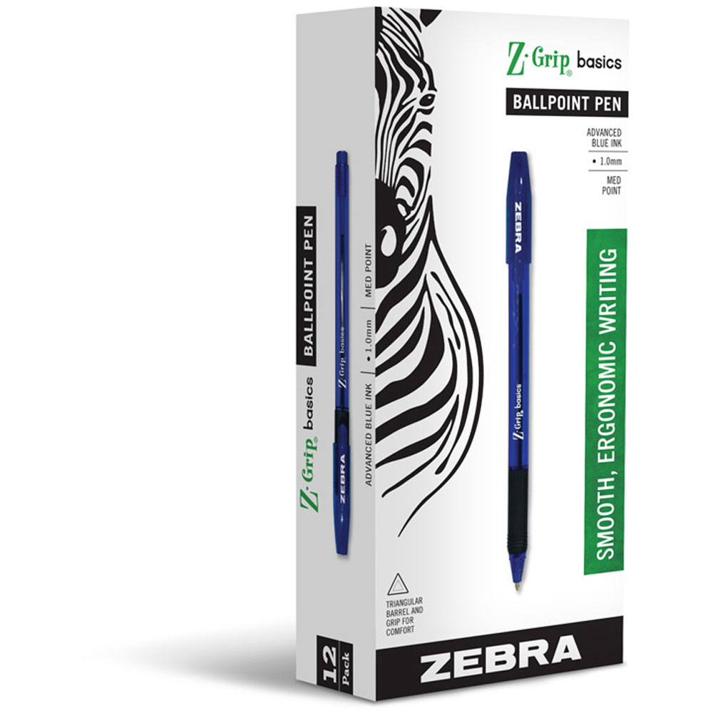 ZEB23620 - Z Grip Blue Basics Stick Pens Dozen in General