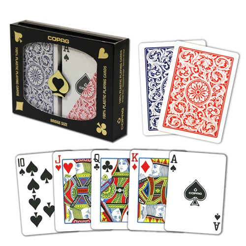 COPAG Plastic Playing Cards, Red/Blue, Bridge Size, Regular Index