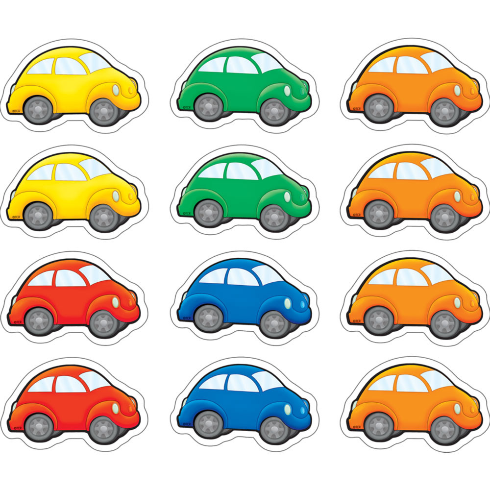 TCR5421 - Cartoon Cars Mini Accents 36 Pcs in Accents