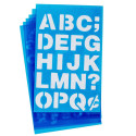 LetterCraft Reusable Plastic Stencils, Full Alphabet & Numbers, Helvetica Bold Font, 3/4-Inch - ACM15845 | Acme United Corporation | Stencils