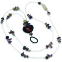 ASH10918 - Heart Stones Identification Holder & Beaded Lanyard in Accessories