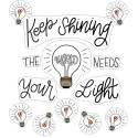 Simply Stylish Keep Shining Bulletin Board Set - CD-110535 | Carson Dellosa Education | Motivational