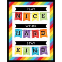 CD-114241 - Play Nice Work Hard Stay Kind Chart in Motivational