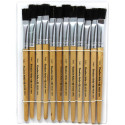 CHL73150 - Brushes Stubby Easel Flat 1/2In Natural Bristle 12Ct in Paint Brushes