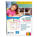 CLI40820 - Reusable Dry Erase Pockets 25/Box in Dry Erase Boards