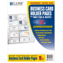 Business Card Holder, Poly with Tabs, Holds 20 Cards/Page, 11" x 8-1/2", Pack of 5 - CLI61117 | C-Line Products Inc | Sheet Protectors