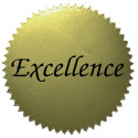 H-VA314 - Stickers Gold Excellence 50/Pk 2 Diameter in Awards