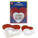 HYG94466 - Doilies White & Red Hearts 24 Each 4In 6In in Doilies