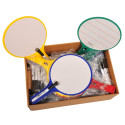 KLS2308 - Kleenslate Classroom Kit 12 Set Paddles in Dry Erase Boards