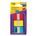 MMM686RYBT - Durable Index Tabs 1X1.5 3/Pk in Post It & Self-stick Notes