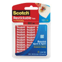 MMMR100 - Scotch Restickable Tabs 1 X 1 In 18 Squares in Adhesives