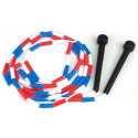 Red, white & blue 7 ft jump rope w/plastic segmentation