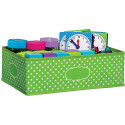 TCR20819 - Medium Lime Polka Dots Storage Bin in Storage Containers