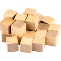 TCR20941 - Stem Basics Wooden Cubes 25 Ct in Wooden Shapes