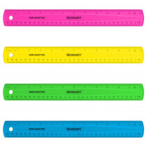 12" Shatterproof Ruler with Anti-Microbial, Assorted Translucent Colors - ACM14381 | Acme United Corporation | Rulers