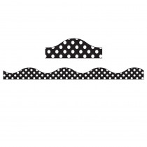 Magnetic Border, Large White Polka Dots on White, 12' - ASH11424 | Ashley Productions | Border/Trimmer