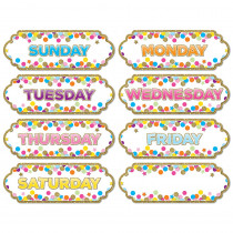 ASH19006 - Magnetic Confetti Days The Week in Name Plates