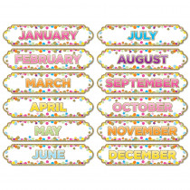 ASH19008 - Magnetic Confetti Months Of The Yr in Name Plates