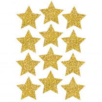 ASH30400 - Die Cut Magnets 3In Gold Sparkle Stars in Accents