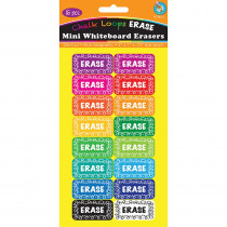 Non-Magnetic Mini Whiteboard Erasers, Chalk Loops, Pack of 16 - ASH78011 | Ashley Productions | Erasers