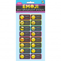 Non-Magnetic Mini Whiteboard Erasers, Emojis, Pack of 16 - ASH78014 | Ashley Productions | Erasers