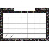 ASH91048 - Smart Chalk Dots W/ Loops Calendar Chart Dry-Erase Surface in Classroom Theme