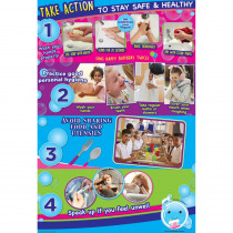 Healthy Bubbles Smart Poly Chart, Basic Hygiene, 13 x 19" - ASH91098 | Ashley Productions | Classroom Theme"