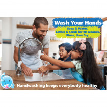 Healthy Bubbles Smart Poly Chart, Handwashing Keeps Everybody Healthy, 13 x 19" - ASH91107 | Ashley Productions | Classroom Theme"