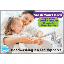 Healthy Bubbles Smart Poly Chart, Handwashing is A Healthy Habit, 13 x 19" - ASH91108 | Ashley Productions | Classroom Theme"