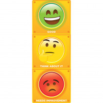 ASH91952 - Clip Chart Stop Light Emoji Psitive Behavior Dry-Erase Surface in Classroom Theme