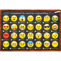 ASH93006 - Chart French Emoji How You Feeling Dry-Erase Surface in Classroom Theme