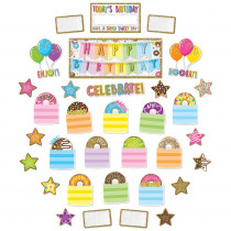 Smart Poly Mini Bulletin Board Set, Birthday Donutfetti Design, 33 Pieces - ASH96002 | Ashley Productions | Miscellaneous