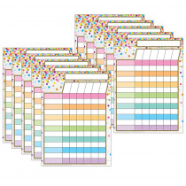 Smart Poly PosterMat Pals Space Savers, 13" x 9-1/2", Incentive Chart Confetti Style, Pack of 10 - ASH97011 | Ashley Productions | Incentive Charts