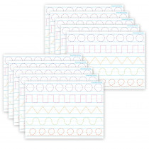 Smart Poly PosterMat Pals Space Savers, 13" x 9-1/2", Prewriting Tracing, Pack of 10 - ASH97017 | Ashley Productions | Language Arts