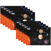 Smart Poly PosterMat Pals Space Savers, 13" x 9-1/2", Solar System, Pack of 10 - ASH97030 | Ashley Productions | Math