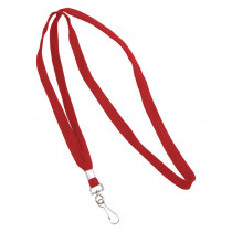 Deluxe Lanyard with J-Hook, Red, Box of 24 - AVT75425 | Advantus | Accessories