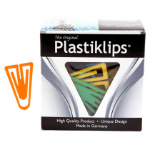 Plastiklips Paper Clips, X-Large Size, Assorted Colors, Pack of 50 - BAUMLP1700 | Baumgartens Inc | Clips